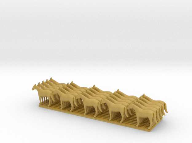 Horses - Set of 25 - Nscale in Tan Fine Detail Plastic