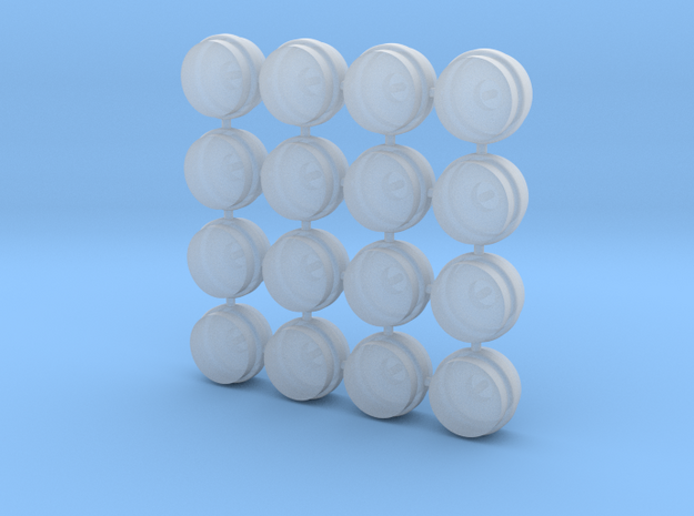 1/64 Scale Moon Discs - 8mm Dia in Clear Ultra Fine Detail Plastic