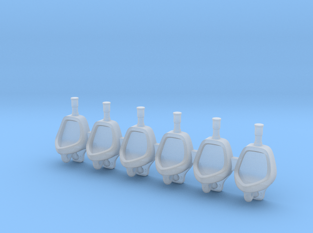Urinal 01. 1:96 Scale in Clear Ultra Fine Detail Plastic