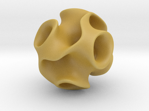 Gyroid in Tan Fine Detail Plastic