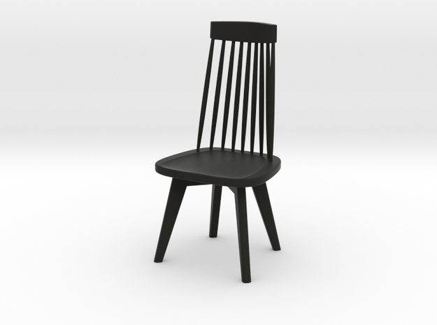 Dollhouse Spindle Dining Chair in Black Natural Versatile Plastic