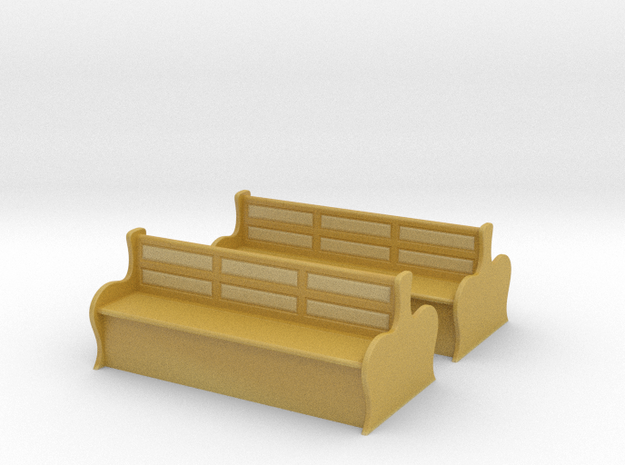 Long double-sided bench 2-pack in Tan Fine Detail Plastic