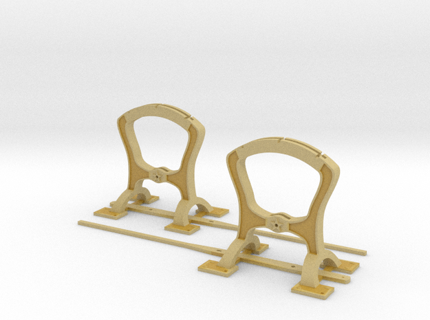 Harp Switch Stand - Arc top - Two Pack in Tan Fine Detail Plastic
