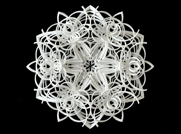 Snowflake Ornament 2 in White Natural Versatile Plastic
