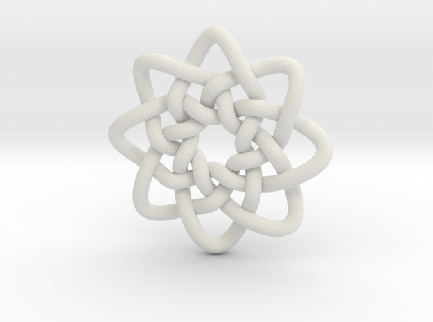 Celtic Knots 05 in White Natural Versatile Plastic