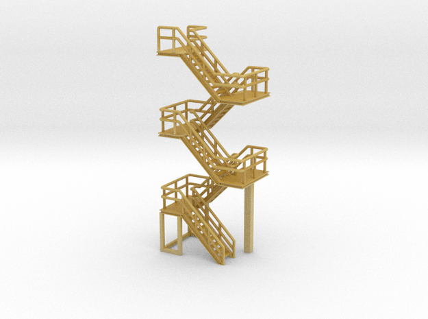 N Scale Staircase 57.4mm in Gray Fine Detail Plastic