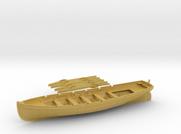 1/96 IJN 9m Cutter w. Paddles  in Tan Fine Detail Plastic
