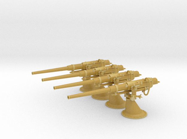 1/100 Russian 75 mm / 50 Cal. Gun Set in Tan Fine Detail Plastic