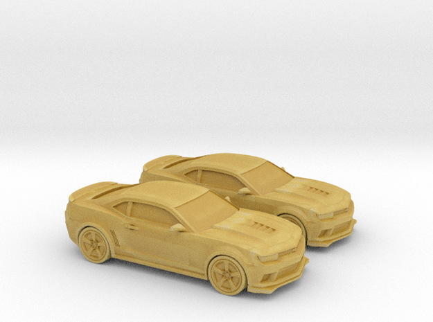 1/200 2X 2014 Chevrolet Camaro z28 in Tan Fine Detail Plastic