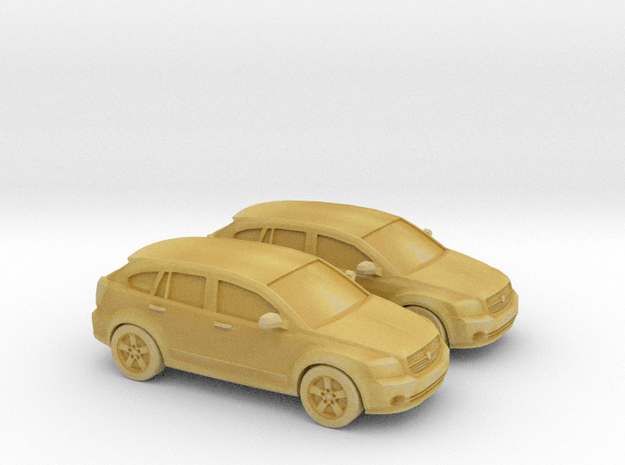 1/148 2X 2007 Dodge Caliber in Tan Fine Detail Plastic