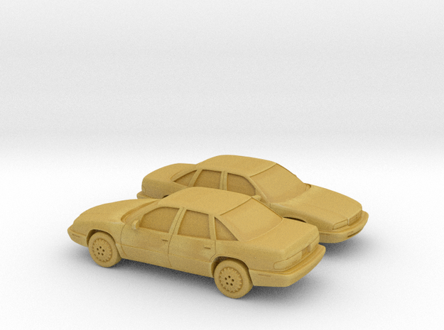 1/160 2X 1990-96 Buick Regal in Tan Fine Detail Plastic