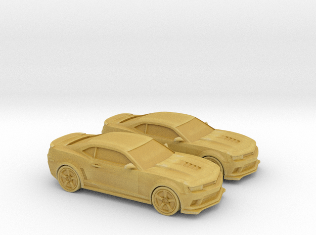 1/148 2X 2014 Chevrolet Camaro Z28 in Tan Fine Detail Plastic