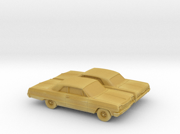 1/160 2X 1964 Chevrolet Impala Coupe in Tan Fine Detail Plastic