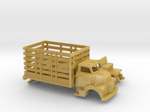 1/160 1949 Chevy COE High Stakebed Kit in Tan Fine Detail Plastic