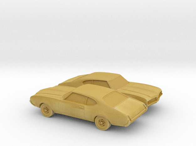 1/160 2X 1969-72 Oldsmobile 442 in Tan Fine Detail Plastic