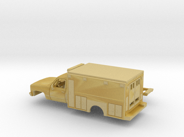1/87 1980-88 Chevy Silverado RegCab Ambulance Kit in Tan Fine Detail Plastic