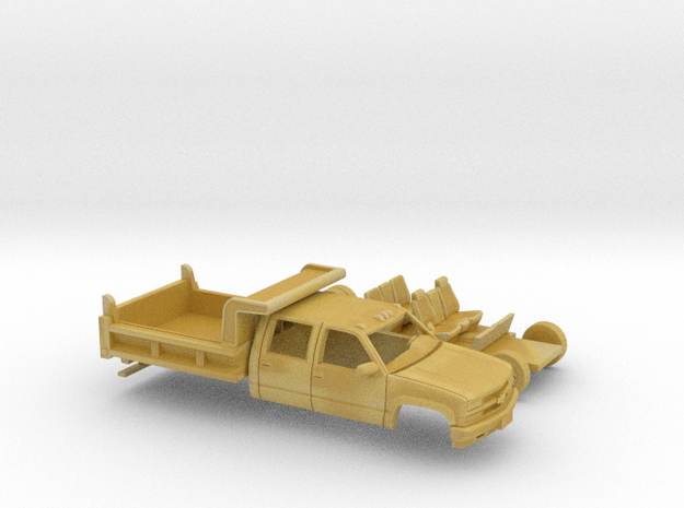 1/87 1990-98 Chevy Silverado CrewCab Dump Kit in Tan Fine Detail Plastic