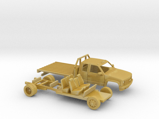 1/160 1990-98 Chevy Cheyenne ExtCab Flatbed Kit in Tan Fine Detail Plastic
