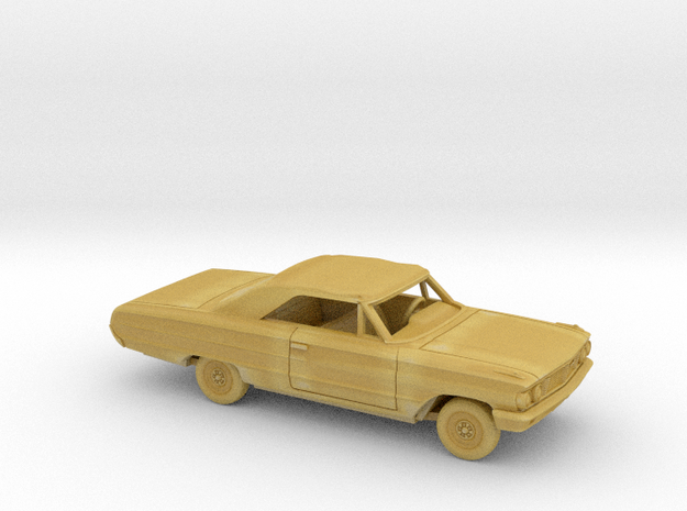 1/87 1964 Ford Galaxie Closed Convertible Kit in Tan Fine Detail Plastic