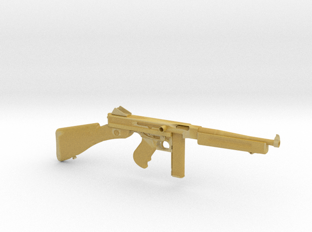 1/9th Scale 1941 Thompson Submachine Gun in Tan Fine Detail Plastic