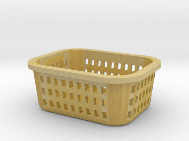 1:48 Laundry Basket in Tan Fine Detail Plastic