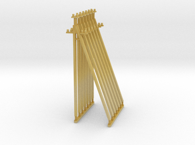  Electric pole type A - N Scale 1:160 7 pcs set in Tan Fine Detail Plastic