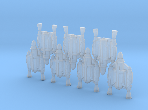 Father Jetpacks (x7) in Clear Ultra Fine Detail Plastic