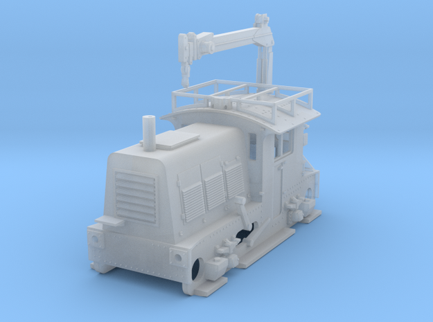 N SIK NS 200-300 locomotor met HIAB kraan en dek in Clear Ultra Fine Detail Plastic