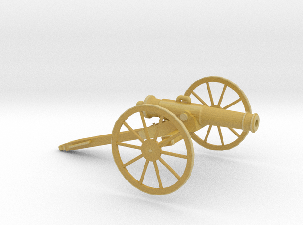 1/72 Scale American Civil War Cannon 24-pounder in Tan Fine Detail Plastic