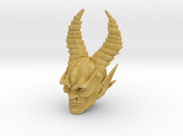 mythic demon head 2 in Tan Fine Detail Plastic