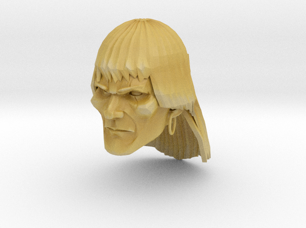 Barbarian Head 2 in Tan Fine Detail Plastic