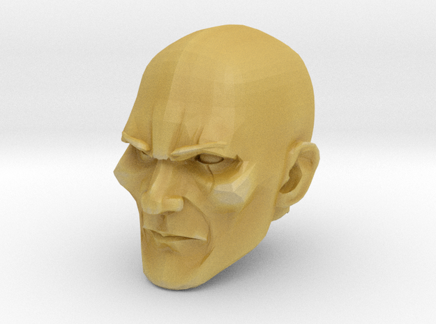 Bald Head 2 in Tan Fine Detail Plastic