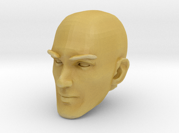 Bald Head 1 in Tan Fine Detail Plastic