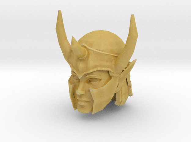 Elf Head Female with helmet for Mythic Legions 2.0 in Tan Fine Detail Plastic