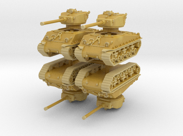 M4A3 76mm Sherman (x4) 1/285 in Tan Fine Detail Plastic