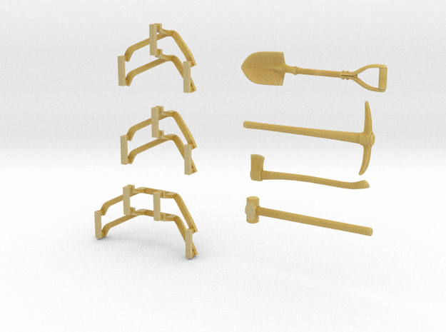 M113 Antenna Guards and Tools 1:30 scale in Tan Fine Detail Plastic