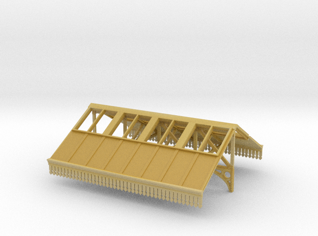 Platform Canopy Section 2 - N Scale in Tan Fine Detail Plastic