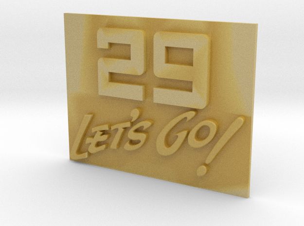 29 Let's Go!     A 29th Infantry Division motto  in Tan Fine Detail Plastic