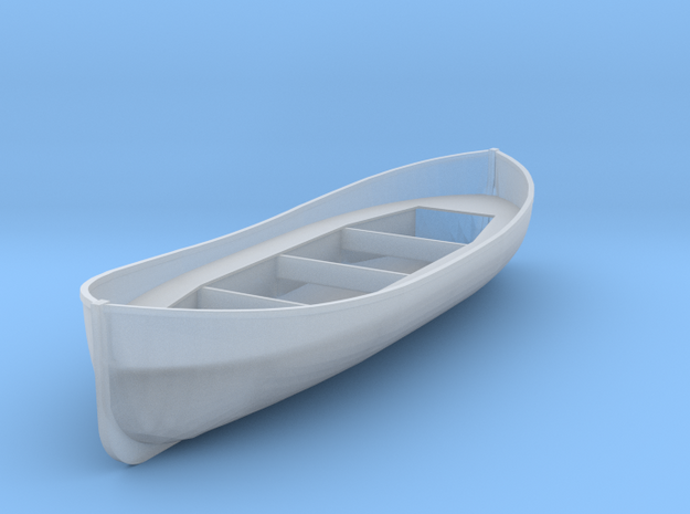HO Scale 20' lifeboat in Clear Ultra Fine Detail Plastic
