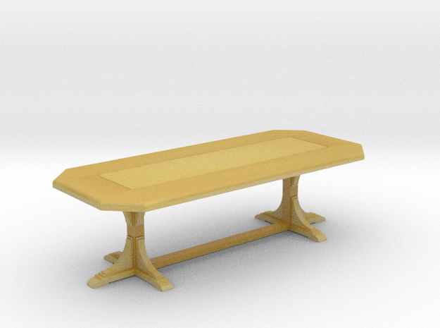 Cafe table. rectangular. 1:48 in Tan Fine Detail Plastic