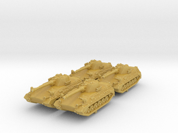 1/285 (6mm) German Begleitpanzer 57 Light Tank x4 in Tan Fine Detail Plastic