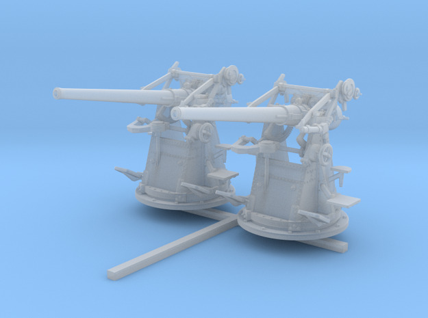 1/96 12-pdr 3"/45 (76.2 cm) 20cwt Guns x2 in Clear Ultra Fine Detail Plastic