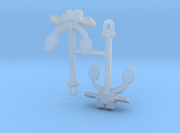 1/192 Royal Navy Modified Halls Stockless Anchor 2 in Clear Ultra Fine Detail Plastic