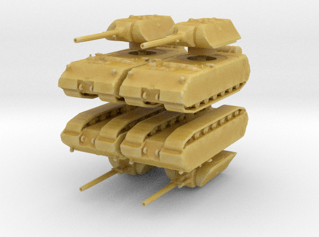 Panzer VIII Maus (x4) 1/500 in Tan Fine Detail Plastic