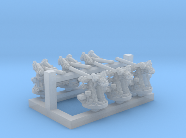 1/500 12-pdr 3"/45 (76.2 cm) 20cwt Guns x6 in Clear Ultra Fine Detail Plastic