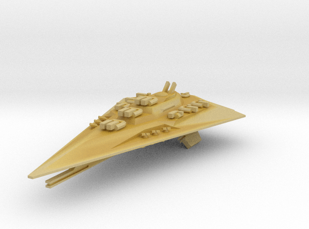 Wedget-Battleship in Tan Fine Detail Plastic