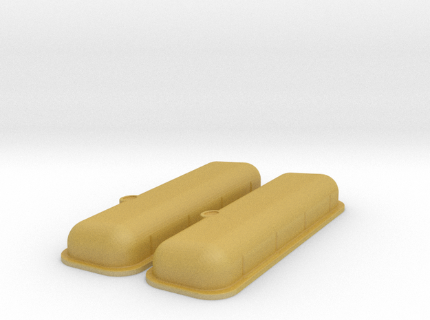 1/12 BBC Smooth Valve Covers in Tan Fine Detail Plastic