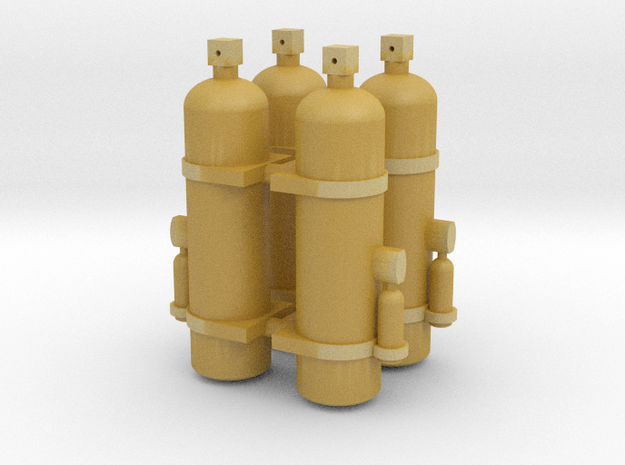 Fire extinguisher 1/16 x4 in Tan Fine Detail Plastic