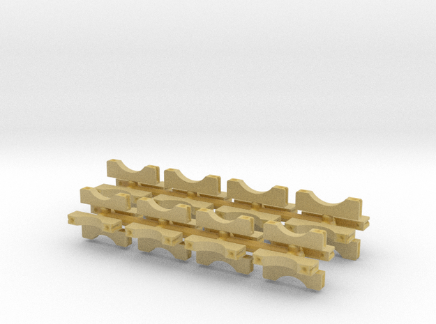 1/18 2 and 2.5 Inch Muffler Clamps in Tan Fine Detail Plastic