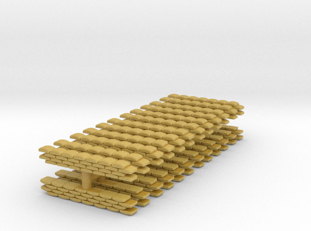 Sandbag Straight Section (x24) 1/500 in Tan Fine Detail Plastic